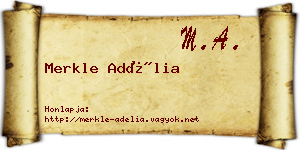 Merkle Adélia névjegykártya